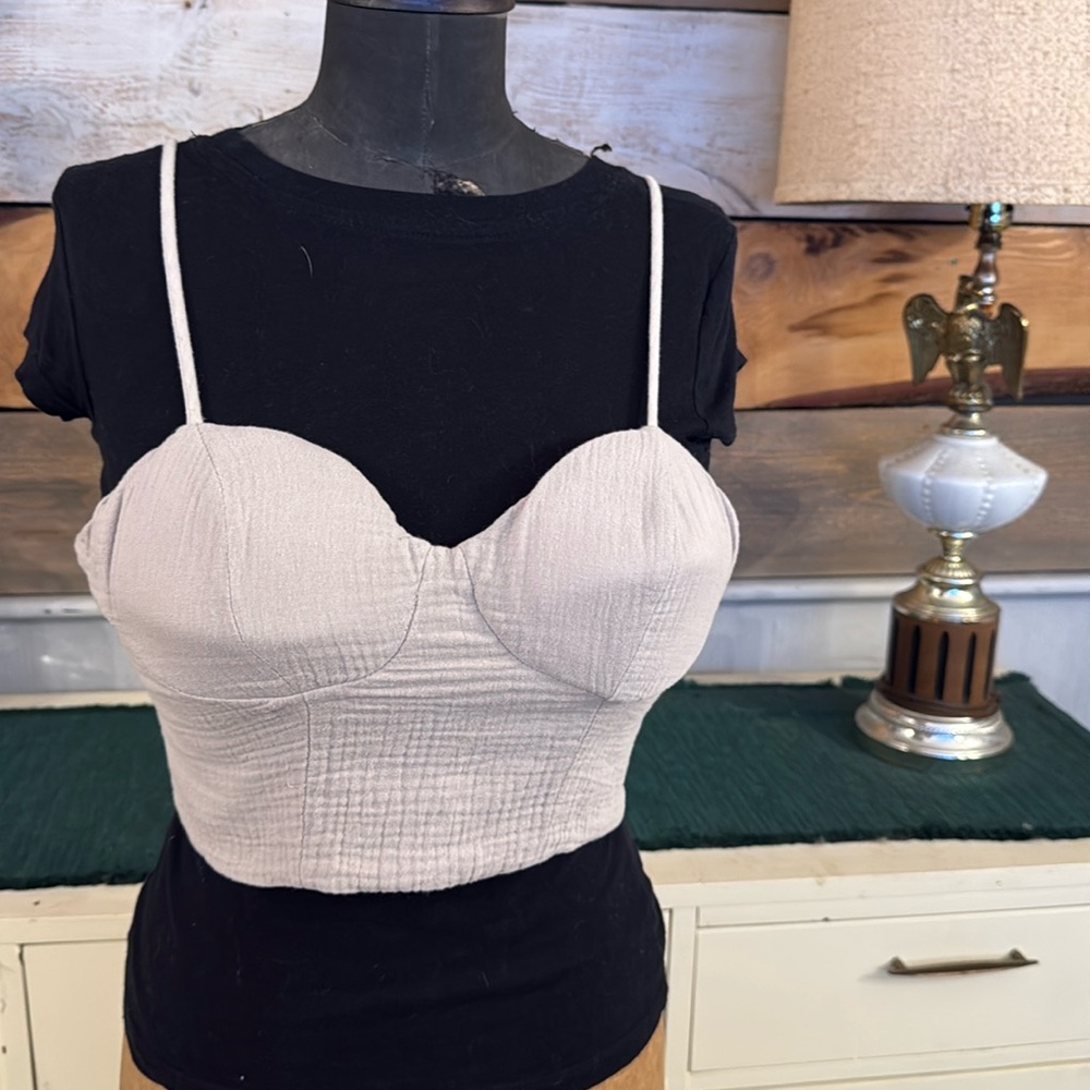 Spaghetti Strap Lite pink/Mauve crop top
